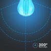 Bec LED G45 E27 2W cu filament lumina albastra V-tac SKU-217412 - imagine 5