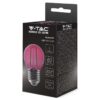 Bec LED G45 E27 2W cu filament lumina roz V-tac SKU-217410 - imagine 2