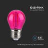 Bec LED G45 E27 2W cu filament lumina roz V-tac SKU-217410 - imagine 4
