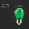 Bec LED G45 E27 2W cu filament lumina verde V-tac SKU-217411 - imagine 3