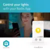 Bec LED Smart WiFi B22 9W 800lm alb cald 2700K Nedis - imagine 3