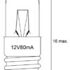 Bec miniatural incandescent E5 12V(DC) 80mA alb cald 2700K Goobay 9521 - imagine 2