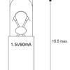 Bec T1 SM4s/4 SX3s 4.14mm Subminiatura 1.5V 90mA 0.09W incandescent alb-cald 2700K 9514 Goobay - imagine 2
