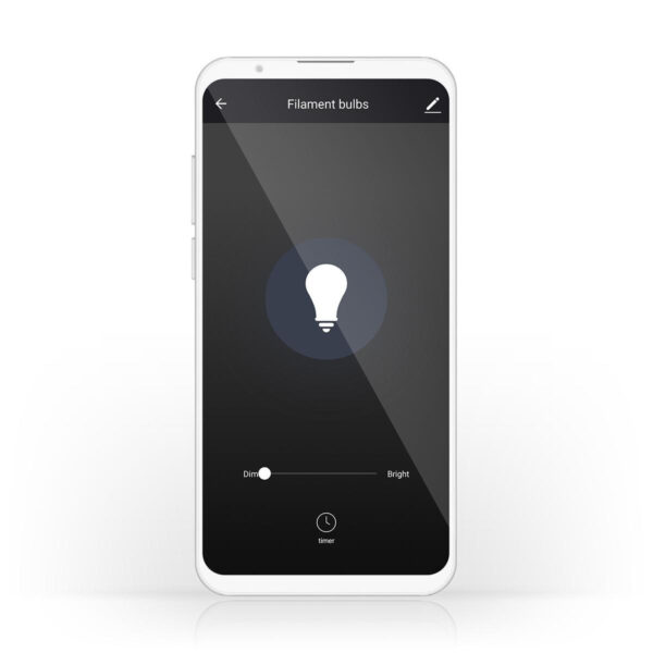 Bec Wi-Fi Smart LED cu filament Nedis E27 ST64 5W 500lm - imagine 3