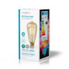Bec Wi-Fi Smart LED cu filament Nedis E27 ST64 5W 500lm - imagine 4