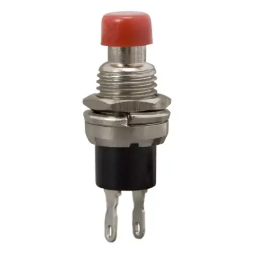 Buton 1 circuit 12VDC ON-(OFF) fara retinere rosu