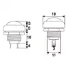 Buton 1 circuit 1A 250V OFF-(ON) portocaliu fara retinere - imagine 2