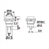 Buton 1 circuit 2A 250V OFF-(ON) fara retinere verde 09065ZO - imagine 2