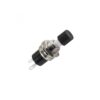 Buton intrerupator mini negru OFF-(ON) fara retinere 1 circuit 12V 1.5A incastrabil 7mm