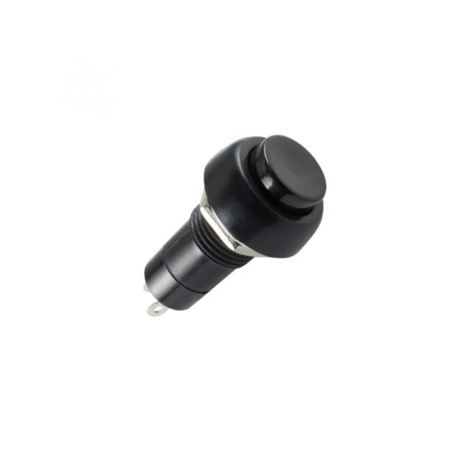 Buton intrerupator OFF-(ON) fara retinere 250V/3A negru incastrabil 12mm HOME