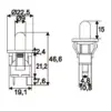 Buton ON-(OFF) 1 circuit 2.5A 250V fara retinere - imagine 2