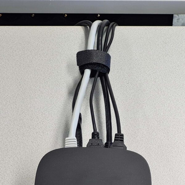 Cable Management Hook and Loop Locked 6 pcs Nylon Black Nedis - imagine 2