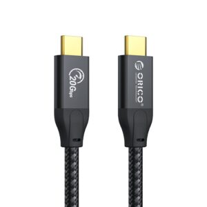 Cablu 100W 4K60Hz USB Type C - USB Type C 1m Gen2.2 20Gbps negru Orico CM32-10-BK