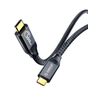 Cablu 100W USB Type C - USB Type C 2m 20Gbps 4K60Hz negru Orico CM32-20-BK