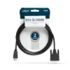 Cablu 24+1 DVI-D la HDMI 2m cu conectoare placate cu aur delight - imagine 2