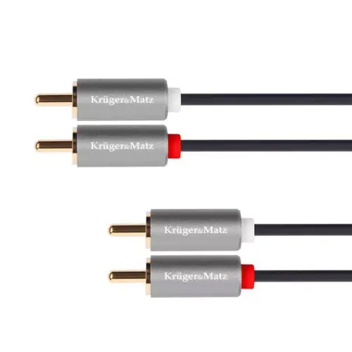Cablu 2x RCA - 2x RCA 1m BASIC Kruger&Matz