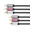 Cablu 3x RCA audio 3m Profesional Kruger&Matz - imagine 2