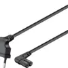 Cablu 90 grade 3m cu priza Europeana C7 2-pin pentru boxe Sonos /PlayStation 3/4/5 /Xbox One/One X negru 73020 Goobay - imagine 2