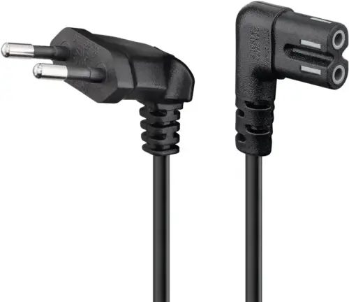 Cablu 90 grade 3m cu priza Europeana C7 2-pin pentru boxe Sonos /PlayStation 3/4/5 /Xbox One/One X negru 73020 Goobay