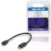 Cablu adaptor MHL mama - MHL SIII tata micro USB 11 pini 0.2m negru VALUELINE - imagine 2
