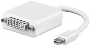 Cablu adaptor mini DisplayPort la DVI-I 24+5 PL alb Goobay