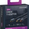 Cablu adaptor Profesional Jack 3.5 mm mama - 2x RCA tata OFC cupru 10cm dublu ecranat aurit Clicktronic 70493 - imagine 7