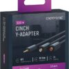 Cablu adaptor Profesional Jack 3.5 mm tata - 2x RCA mama OFC cupru 10cm dublu ecranat aurit Clicktronic 70492 - imagine 6
