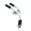 Cablu adaptor USB type C 3.1 tata - JACK 3.5 mm stereo mama +alimentare USB Type C 3.1 mama 0.1m OTB - imagine 2
