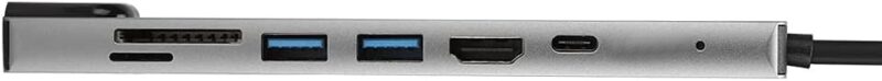 Cablu adaptor USB TYPE C - HDMI 4K/2K + 2x USB3.0 + USB TYPE C 100W + RJ45 LAN RETEA + CardRW SD + MicroSD