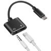 Cablu adaptor USB Type C tata - Jack 3.5 mm mama STEREO si USB Type C mama 7cm Well - imagine 2