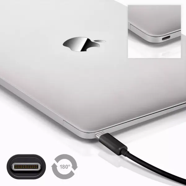 Cablu adaptor USB Type C tata - mini USB 5 pini 2.0 1m negru Goobay - imagine 3