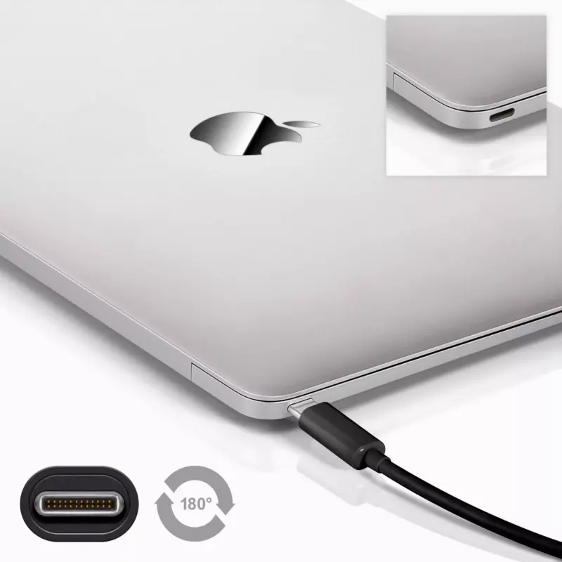 Cablu adaptor USB Type C tata - mini USB 5 pini 2.0 1m negru Goobay