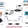 Cablu adaptor VGA la HDMI 1920x1200 cu sunet - imagine 3