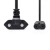 Cablu alimentare Euro cotit tata - 2 pini IEC-320-C7 2m Nedis - imagine 2