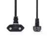 Cablu alimentare Euro cotit tata - 2 Pini IEC-320-C7 cotit 3m Nedis - imagine 2