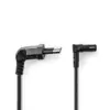 Cablu alimentare Euro cotit tata - 2 Pini IEC-320-C7 cotit 3m Nedis