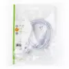 Cablu alimentare Euro tata - 2 Pini IEC-320-C7 cotit 2m alb Nedis - imagine 3