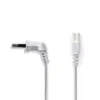 Cablu alimentare Euro tata cotit - 2 Pini IEC-320-C7 2m alb Nedis