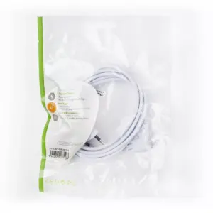 Cablu alimentare Euro tata cotit - 2 Pini IEC-320-C7 cotit 2m alb Nedis