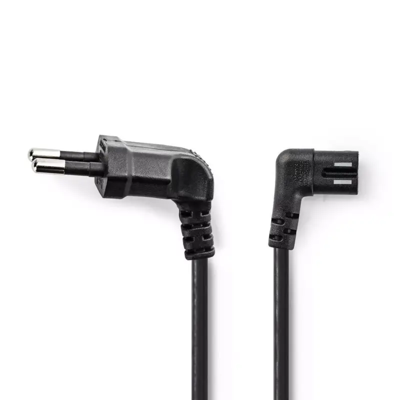 Cablu alimentare Euro tata cotit - IEC-320-C7 cotit 2m Nedis