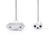 Cablu alimentare Euro tata - IEC-320-C7 3m alb Nedis - imagine 2
