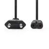 Cablu alimentare Euro tata - IEC-320-C7 3m negru Nedis - imagine 2