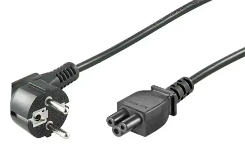 Cablu alimentare laptop 1.8m C5 la schuko 90 grade negru