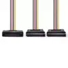 Cablu alimentare SATA15 pin tata - 2x SATA 15 pin mama 0.15m NEDIS - imagine 2