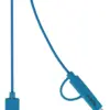 Cablu alimentare si sincronizare albastru USB 2.0 A tata - micro B tata cu adaptor lightning 1m cupru Valueline - imagine 2