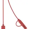 Cablu alimentare si sincronizare rosu USB 2.0 A tata - micro B tata cu adaptor lightning 1m cupru Valueline - imagine 2