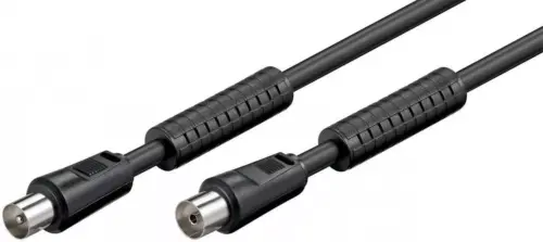 Cablu antena Coaxial tata - Coaxial mama 1.5m negru Goobay