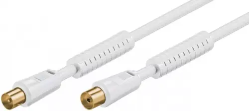 Cablu antena ecranat tata-mama 2.5m alb Goobay