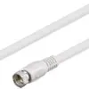 Cablu antena satelit F tata - F tata 1.5m alb Goobay