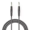 Cablu audio balansat Jack Stereo 6.35 mm tata - 6.35 mm tata 1.5m gri Nedis